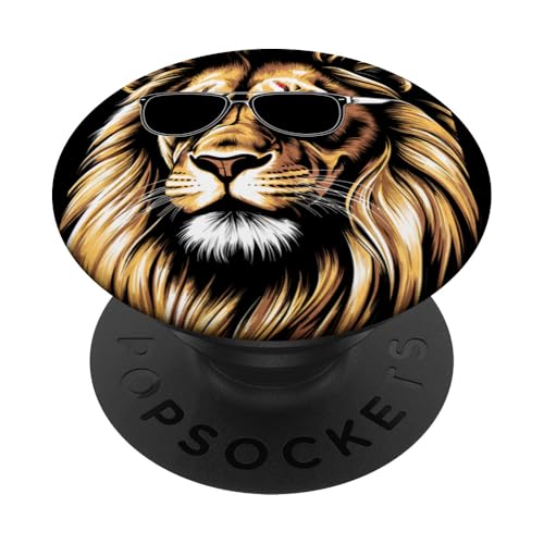 Löwen Safari Sonnenbrille Löwe PopSockets Klebender PopGrip von Löwen Safari Designs Ajeli