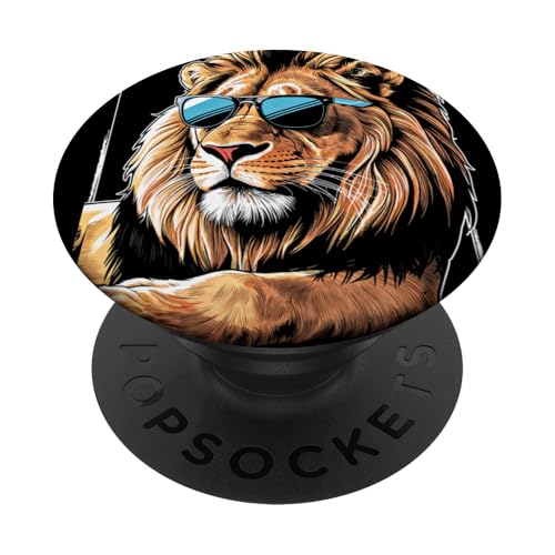 Löwen Safari Sonnenbrille Löwe PopSockets Klebender PopGrip von Löwen Safari Designs Ajeli