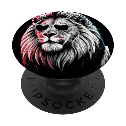 Löwen Safari Sonnenbrille Löwe PopSockets Klebender PopGrip von Löwen Safari Designs Ajeli