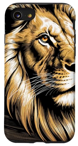 Löwen Safari majestätisch Löwe Hülle für iPhone SE (2020) / 7 / 8 von Löwen Safari Designs Ajeli
