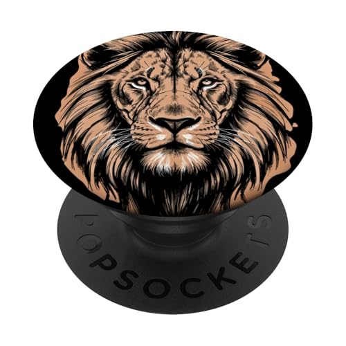 Löwen Safari majestätisch Löwe PopSockets Klebender PopGrip Löwen Safari majestätisch Löwe PopSockets Klebender PopGrip von Löwen Safari Designs Ajeli