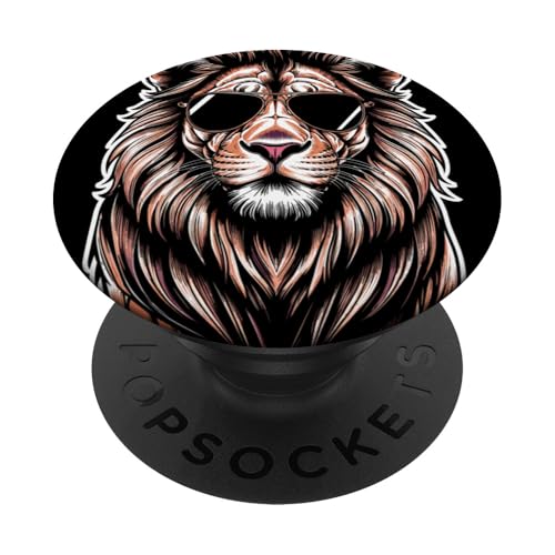 Löwen Safari majestätisch Löwe PopSockets Klebender PopGrip Löwen Safari majestätisch Löwe PopSockets Klebender PopGrip von Löwen Safari Designs Ajeli