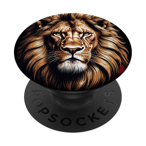 Löwen Safari majestätisch Löwe PopSockets Klebender PopGrip von Löwen Safari Designs Ajeli