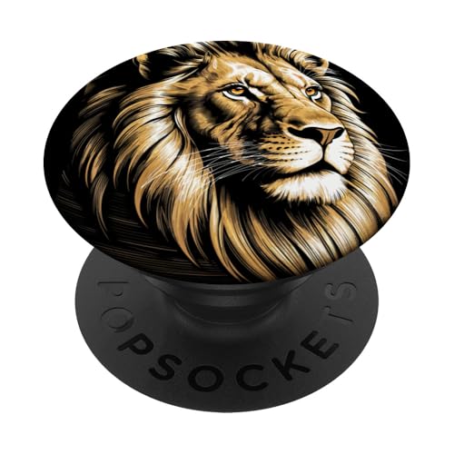 Löwen Safari majestätisch Löwe PopSockets Klebender PopGrip Löwen Safari majestätisch Löwe PopSockets Klebender PopGrip von Löwen Safari Designs Ajeli