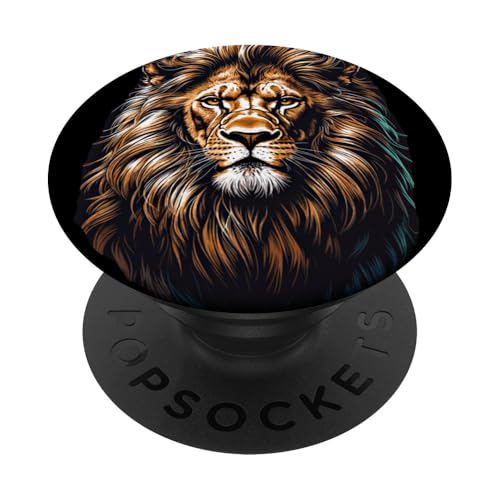 Löwen Safari majestätisch Löwe PopSockets Klebender PopGrip Löwen Safari majestätisch Löwe PopSockets Klebender PopGrip von Löwen Safari Designs Ajeli