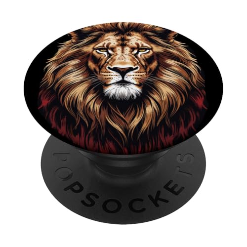 Löwen Safari majestätisch Löwe PopSockets Klebender PopGrip Löwen Safari majestätisch Löwe PopSockets Klebender PopGrip von Löwen Safari Designs Ajeli