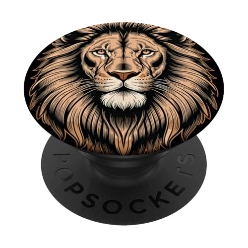 Löwen Safari majestätisch Löwe PopSockets Klebender PopGrip Löwen Safari majestätisch Löwe PopSockets Klebender PopGrip von Löwen Safari Designs Ajeli