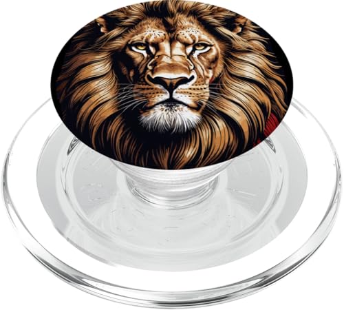 Löwen Safari majestätisch Löwe PopSockets PopGrip für MagSafe von Löwen Safari Designs Ajeli