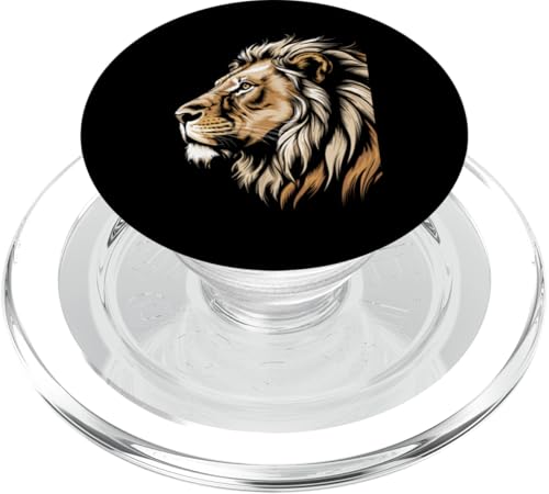 Löwen Safari majestätisch Löwe PopSockets PopGrip für MagSafe von Löwen Safari Designs Ajeli