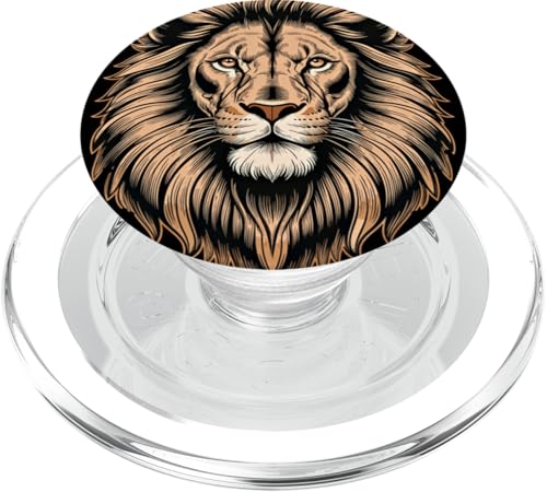 Löwen Safari majestätisch Löwe PopSockets PopGrip für MagSafe von Löwen Safari Designs Ajeli