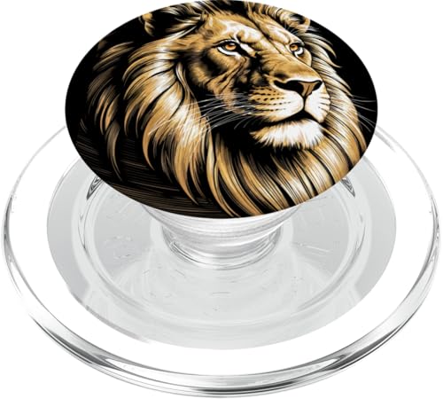 Löwen Safari majestätisch Löwe PopSockets PopGrip für MagSafe von Löwen Safari Designs Ajeli