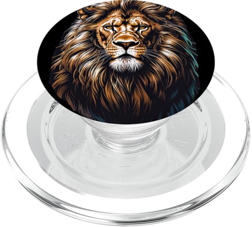 Löwen Safari majestätisch Löwe PopSockets PopGrip für MagSafe von Löwen Safari Designs Ajeli