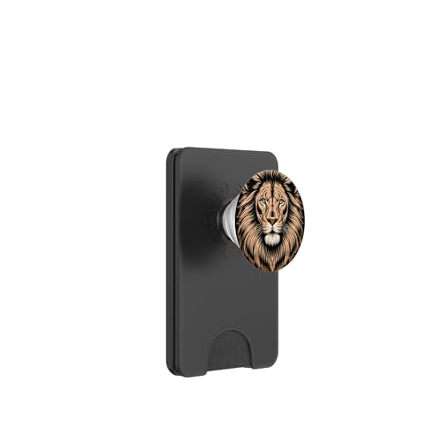 Löwen Safari majestätisch Löwe PopSockets PopWallet für MagSafe von Löwen Safari Designs Ajeli