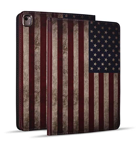 iPad 9.7 2018/2017 Hülle, iPad Air 2, iPad Air, Pro 9.7 Hülle, weiche Gummi-Rückseite, automatische Aufwach- / Schlafmodus, Smart Case für iPad 6. / 5. Generation – Vintage American Flag von Log Zog