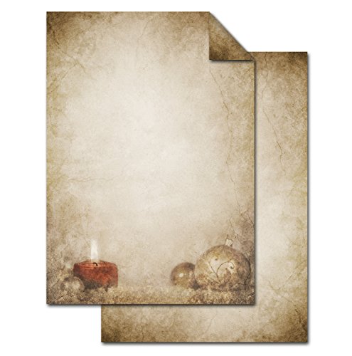 Logbuch-Verlag 50 Blatt vintage Briefpapier Weihnachten mit Weihnachtskugeln & Kerzen 100g/m² Weihnachtspapier Brief Papier DIN A4 Logbuch-Verlag 50 Blatt vintage Briefpapier Weihnachten mit Weihnachtskugeln & Kerzen 100g/m² Weihnachtspapier Brief Papier DIN A4 von Logbuch-Verlag
