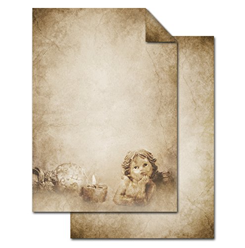 Logbuch-Verlag 100 Blatt Weihnachtsbriefpapier ENGEL VINTAGE 100g DIN A4 beige natur Weihnachten Briefpapier Druckerpapier Papier Logbuch-Verlag 100 Blatt Weihnachtsbriefpapier ENGEL VINTAGE 100g DIN A4 beige natur Weihnachten Briefpapier Druckerpapier Papier von Logbuch-Verlag