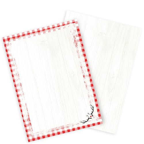 Logbuch-Verlag 100 Blatt rot weißes Briefpapier Hirsch Motiv-Papier zum Bedrucken rustikal bayerisch DIN A4 für Speisekarte & Einladungen Logbuch-Verlag 100 Blatt rot weißes Briefpapier Hirsch Motiv-Papier zum Bedrucken rustikal bayerisch DIN A4 für Speisekarte & Einladungen von Logbuch-Verlag