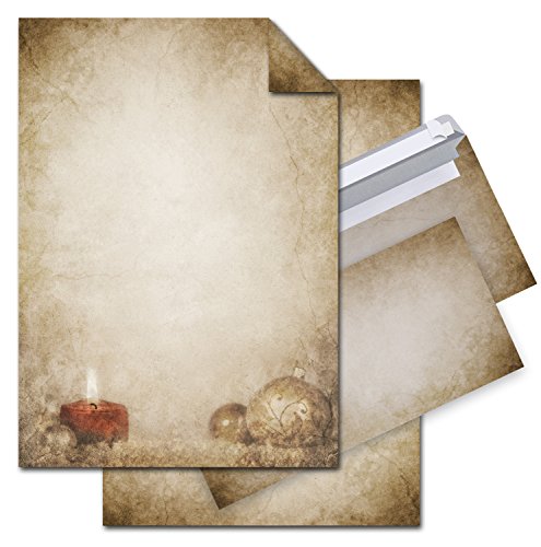 Logbuch-Verlag 25 Blatt weihnachtliches Briefpapier + 25 Umschläge vintage nostalgie - Weihnachtsbriefpapier natur auf alt gemacht DIN A4 Logbuch-Verlag 25 Blatt weihnachtliches Briefpapier + 25 Umschläge vintage nostalgie - Weihnachtsbriefpapier natur auf alt gemacht DIN A4 von Logbuch-Verlag