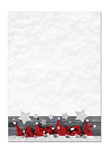 Logbuch-Verlag 25 Blatt weihnachtliches Briefpapier A4 Weihnachtsbriefpapier Kunden geschäftlich Druckerpapier rot weiß 100g/m² Logbuch-Verlag 25 Blatt weihnachtliches Briefpapier A4 Weihnachtsbriefpapier Kunden geschäftlich Druckerpapier rot weiß 100g/m² von Logbuch-Verlag