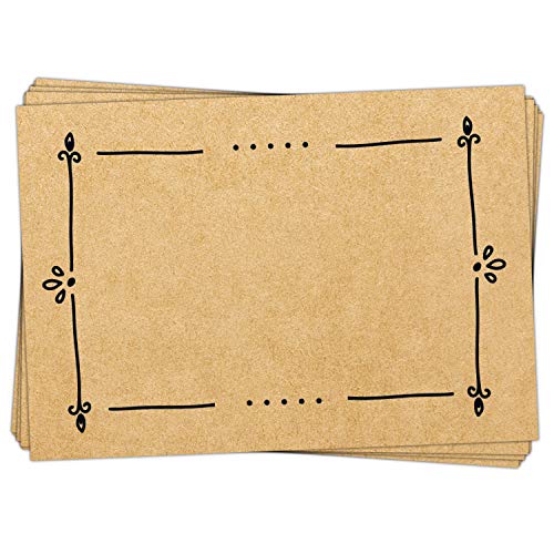 Logbuch-Verlag 25 Geschenkaufkleber in Kraftpapier-Optik 7,4 x 5,2 cm - Sticker Etiketten zum Beschriften - blanko neutral universell einsetzbar von Logbuch-Verlag