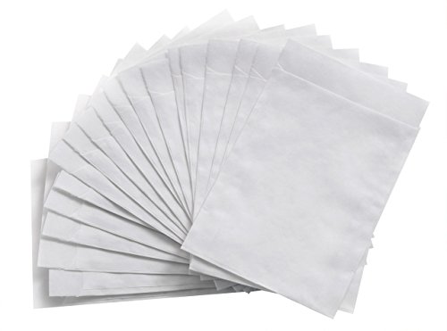 Logbuch-Verlag 25 kleine weiße Papiertüten 7,5 x 10,2 cm mini Flachbeutel Verpackung Sterne Basteln Papiersterne Lebensmittel Verpackung Papierbeutel von Logbuch-Verlag