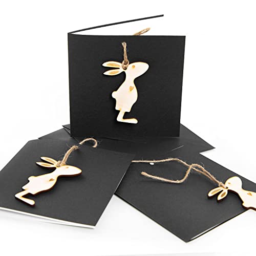 Logbuch-Verlag 3 Osterkarten Ostern Karten MIT HOLZ ANHÄNGER HASE zum Aufhängen schwarz natur MIT UMSCHLAG Logbuch-Verlag 3 Osterkarten Ostern Karten MIT HOLZ ANHÄNGER HASE zum Aufhängen schwarz natur MIT UMSCHLAG von Logbuch-Verlag