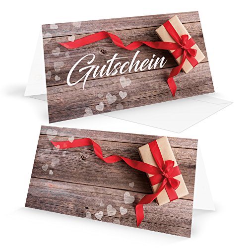 Logbuch-Verlag 5 Weihnachten Gutscheine mit Umschlag Geburtstag Valentinstag Muttertag Weihnachtsgutschein Kunden Freunde von Logbuch-Verlag