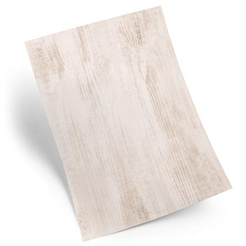 Logbuch-Verlag 50 Blatt Briefpapier HOLZ-OPTIK braun grau beige vintage Druckerpapier Bastelpapier DIN A4 100g Schreibpapier Papier alt wirkend Dekor Struktur von Logbuch-Verlag