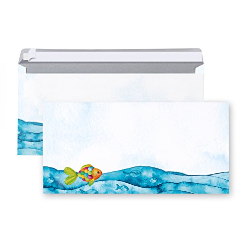 Logbuch-Verlag 50 Briefumschläge blau türkis mit buntem FISCH - Kuverts Brief Umschläge maritim DIN lang 22 x 11 cm mit - Briefkuvert Einladung Taufe Kommunion Konfirmation Logbuch-Verlag 50 Briefumschläge blau türkis mit buntem FISCH - Kuverts Brief Umschläge maritim DIN lang 22 x 11 cm mit - Briefkuvert Einladung Taufe Kommunion Konfirmation von Logbuch-Verlag