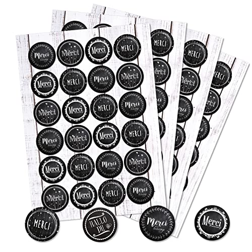 Logbuch-Verlag 96 Merci Sticker Wort Ø 4 cm Danke Aufkleber französisch als Hochzeitsdeko Kundengeschenk Dankesgeschenk Verzierung Logbuch-Verlag 96 Merci Sticker Wort Ø 4 cm Danke Aufkleber französisch als Hochzeitsdeko Kundengeschenk Dankesgeschenk Verzierung von Logbuch-Verlag