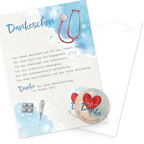 Logbuch-Verlag Dankeschön Karte für Ärzte Pfleger Krankenschwestern Pflegepersonal mit Danke Glückstaler aus Holz Logbuch-Verlag Dankeschön Karte für Ärzte Pfleger Krankenschwestern Pflegepersonal mit Danke Glückstaler aus Holz von Logbuch-Verlag
