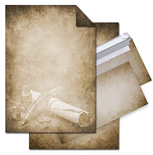 Logbuch-Verlag Set 12 Blatt Briefpapier DIN A4 + 10 Umschläge vintage beige naturfarben Schreibpapier Motivpapier mit Kuvert antik alt Logbuch-Verlag Set 12 Blatt Briefpapier DIN A4 + 10 Umschläge vintage beige naturfarben Schreibpapier Motivpapier mit Kuvert antik alt von Logbuch-Verlag