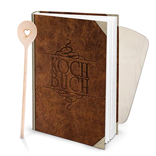 Logbuch-Verlag Set großes Rezeptbuch in Lederoptik zum Selberschreiben DIN A4 + Kochlöffel + kleines Holzbrett für die Küche - Geschenkidee Weihnachten Logbuch-Verlag Set großes Rezeptbuch in Lederoptik zum Selberschreiben DIN A4 + Kochlöffel + kleines Holzbrett für die Küche - Geschenkidee Weihnachten von Logbuch-Verlag