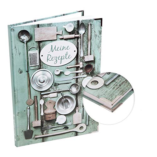 Logbuch-Verlag Vintage XXL Rezeptbuch zum Selberschreiben DIN A4 MEINE REZEPTE grün silber - Geschenkbuch DIY Kochbuch leer Blanko zum Einschreiben - Geschenk Küche Logbuch-Verlag Vintage XXL Rezeptbuch zum Selberschreiben DIN A4 MEINE REZEPTE grün silber - Geschenkbuch DIY Kochbuch leer Blanko zum Einschreiben - Geschenk Küche von Logbuch-Verlag