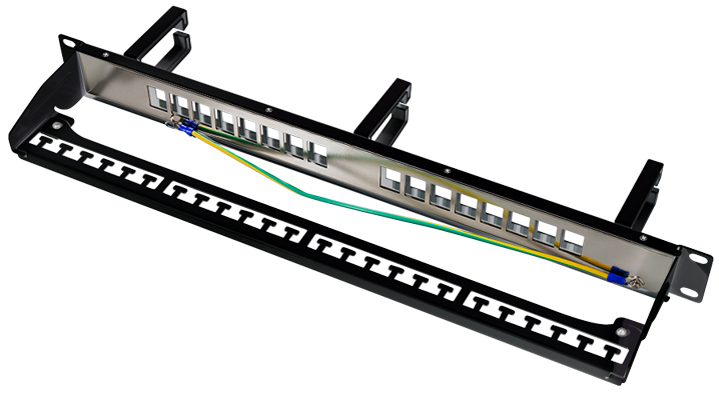 LogiLink 19,  Keystone Patch Panel, 16-Port, geschirmt von LogiLink Professional