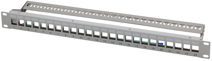 LogiLink 19,  Keystone Patch Panel, 24 Port, lichtgrau von LogiLink Professional