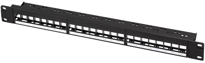 LogiLink 19,  Keystone Patch Panel, 24 Port, schwarz von LogiLink Professional