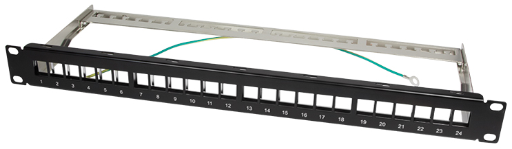 LogiLink 19,  Keystone Patch Panel, geschirmt, schwarz von LogiLink Professional