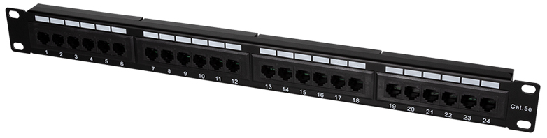 LogiLink 19,  Patch Panel Kat. 5E, ungeschirmt, 24 Port, 1 HE von LogiLink Professional