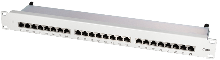 LogiLink 19,  Patch Panel Kat. 6, geschirmt, 24 Port, 1 HE von LogiLink Professional