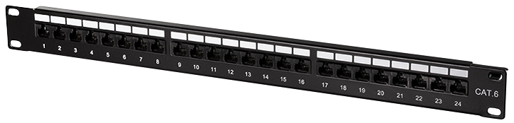 LogiLink 19,  Patch Panel Kat.6, ungeschirmt, 24 Port, 1 HE von LogiLink Professional