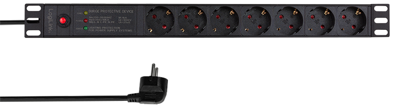 LogiLink 19, Steckdosenleiste, 7-fach, mit Netzfilter & LogiLink 19, Steckdosenleiste, 7-fach, mit Netzfilter & von LogiLink Professional