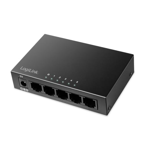LogiLink 5-Port Gigabit Desktop Netzwerk Switch, Metallgehäuse LogiLink 5-Port Gigabit Desktop Netzwerk Switch, Metallgehäuse von LogiLink Professional