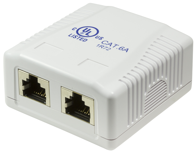 LogiLink Anschlussdose Kat.6A mit Aufputzbox, 2x RJ45, STP LogiLink Anschlussdose Kat.6A mit Aufputzbox, 2x RJ45, STP von LogiLink Professional