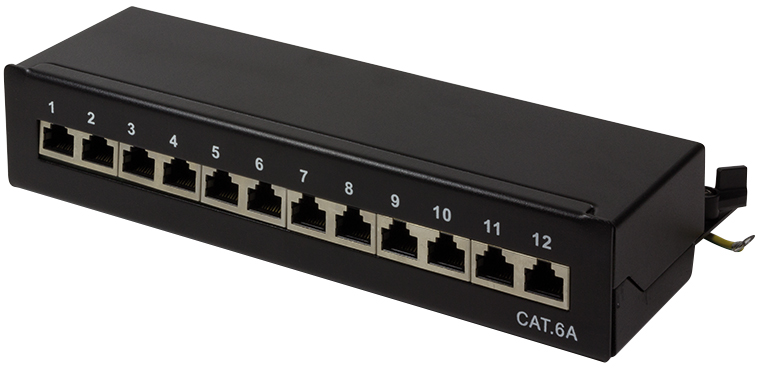 LogiLink Desktop Patch Panel Kat. 6A, 12-Ports, schwarz von LogiLink Professional