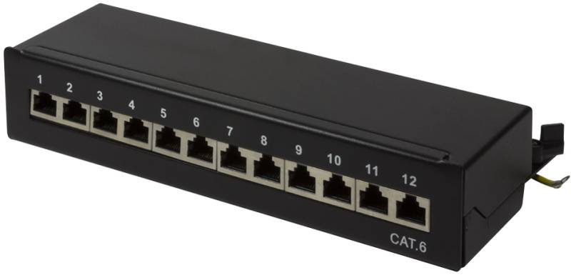LogiLink Desktop Patch Panel Kat.6, geschirmt, 12 Port von LogiLink Professional