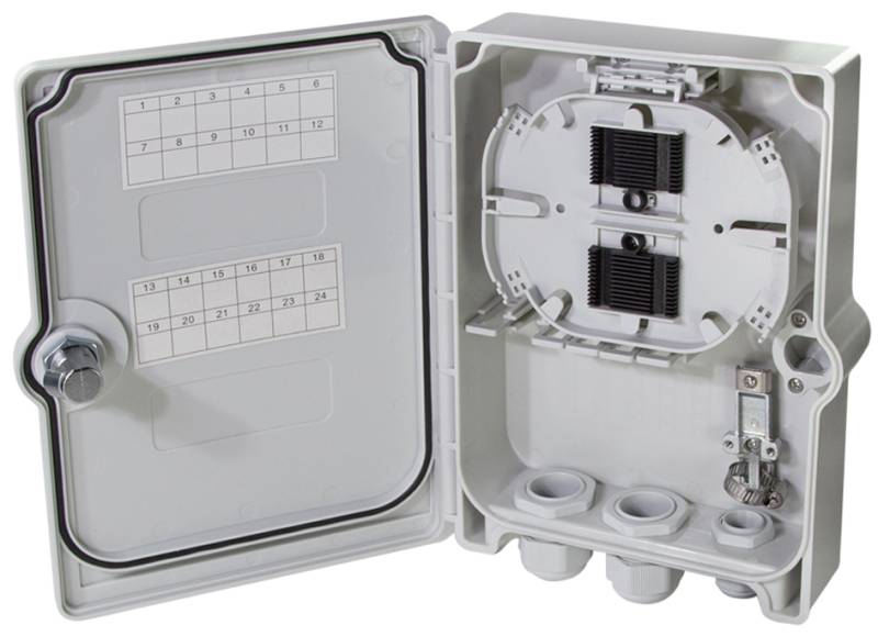 LogiLink FTTH/FTTB-Anschlussleergehäuse, für max. 24 Fasern von LogiLink Professional