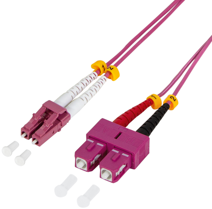 LogiLink LWL Patchkabel, LC-Duplex - SC-Duplex, OM4, 7,5 m von LogiLink Professional