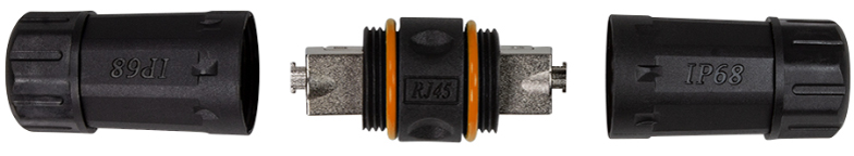 LogiLink Outdoor Kabel-Verbinder, Kat.6A / Kat.7, schwarz von LogiLink Professional