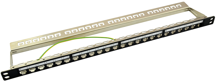 LogiLink Patch Panel Kat.6A, 24 Port, schwarz (RAL 9005) von LogiLink Professional